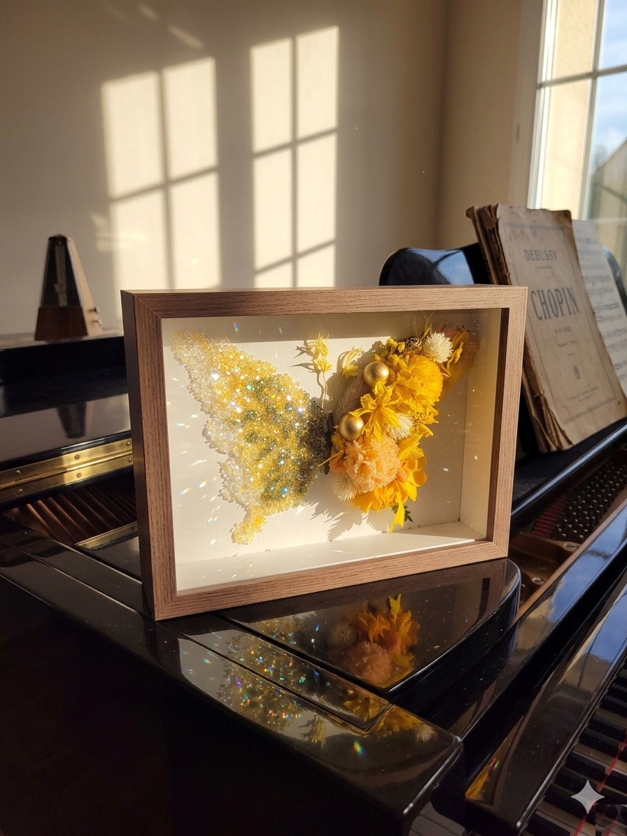 Golden Hour Butterfly — Crystal Frame DIY Kit view 9