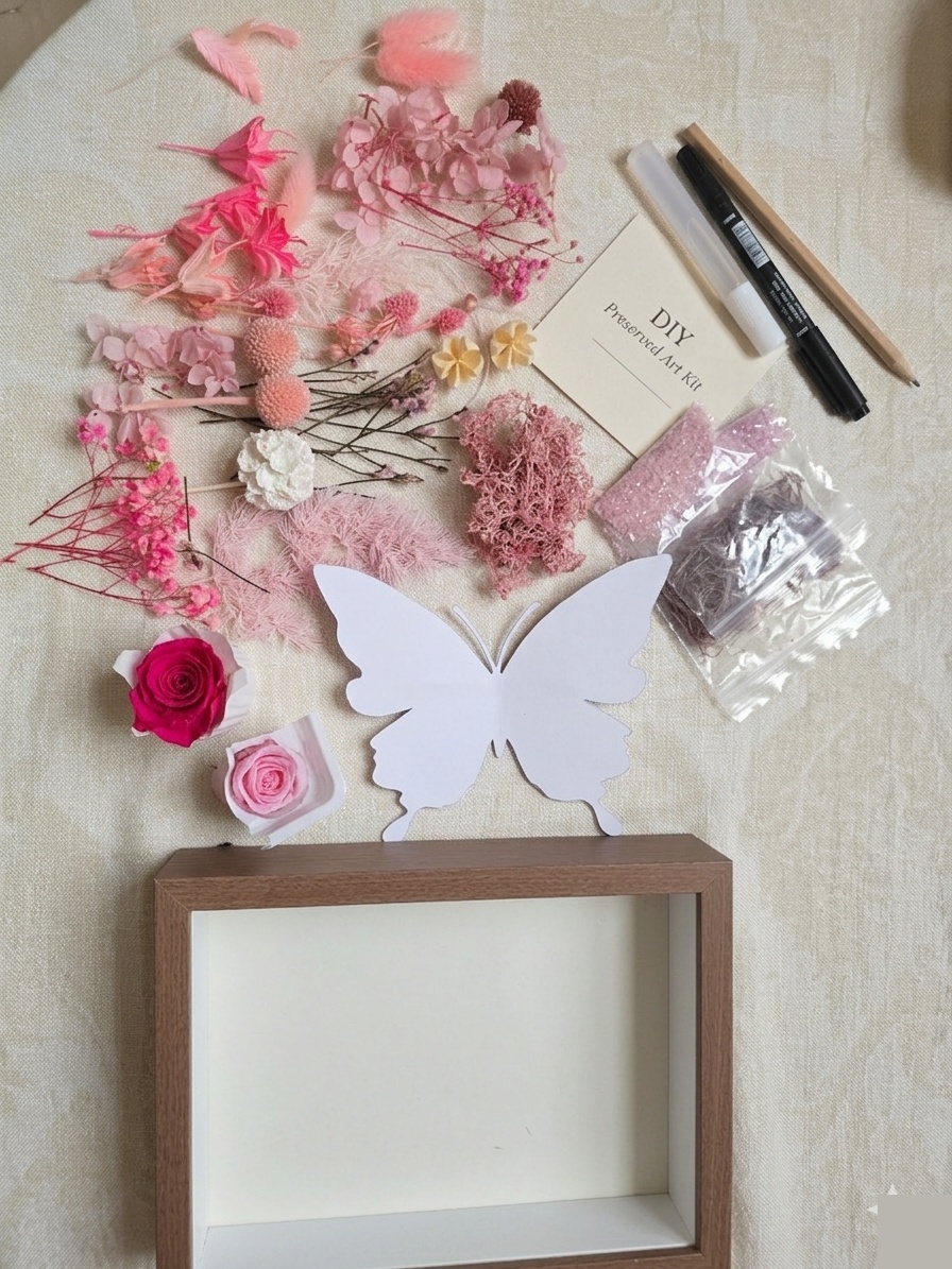 Raspberry Bloom Butterfly Frame Kit view 4