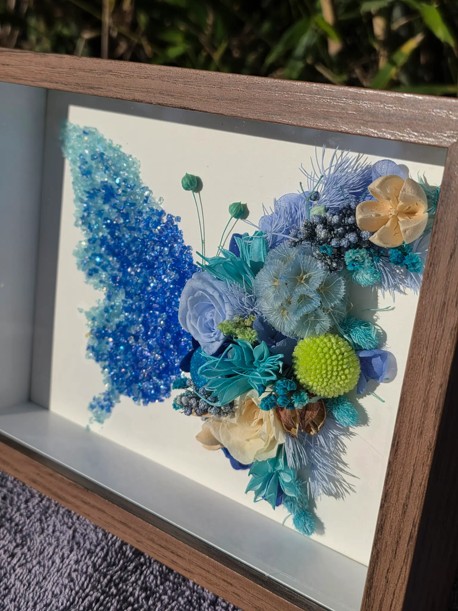 Ocean Morpho Butterfly — Crystal Frame DIY Kit view 2