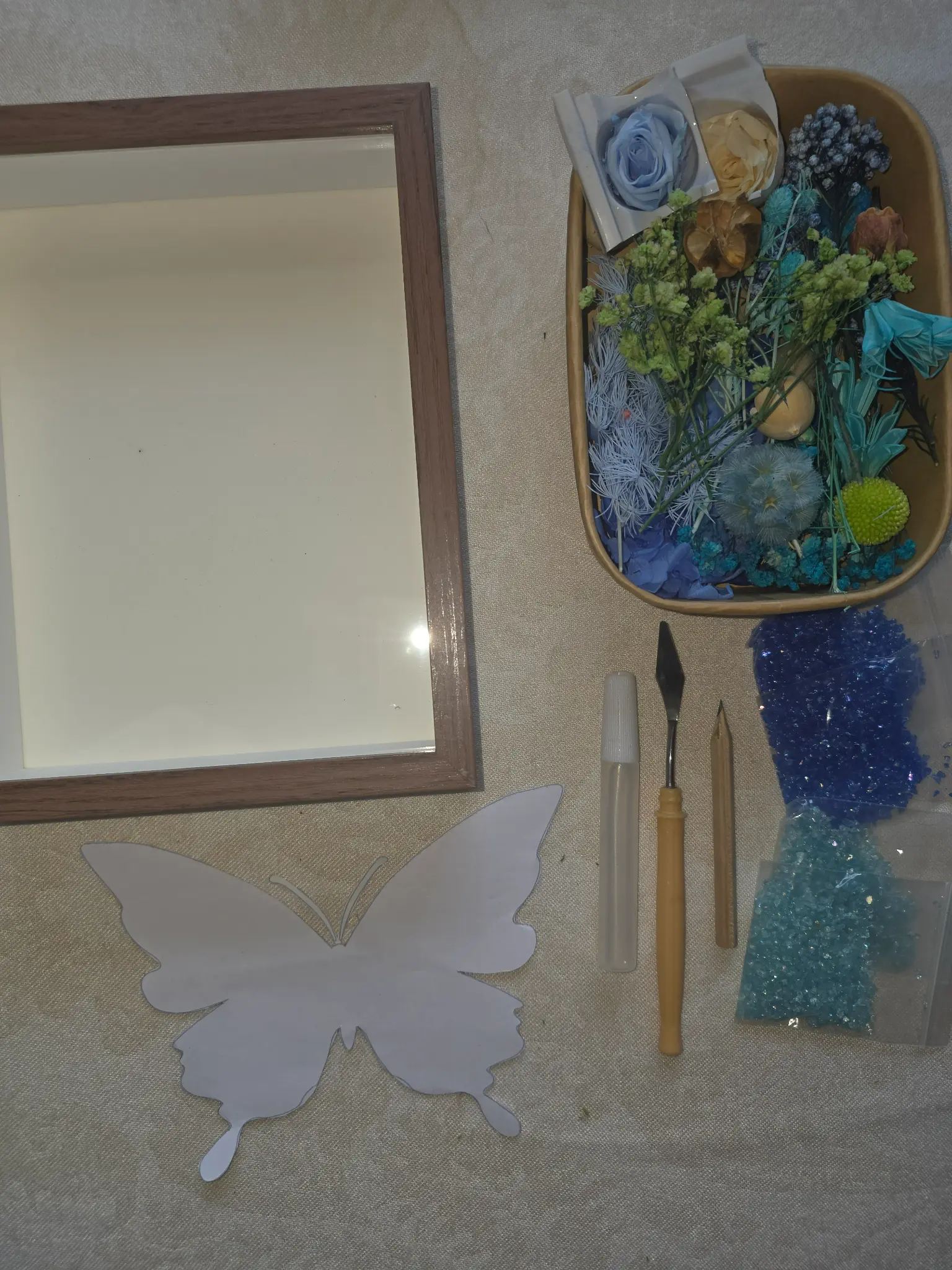 Ocean Morpho Butterfly — Crystal Frame DIY Kit view 5