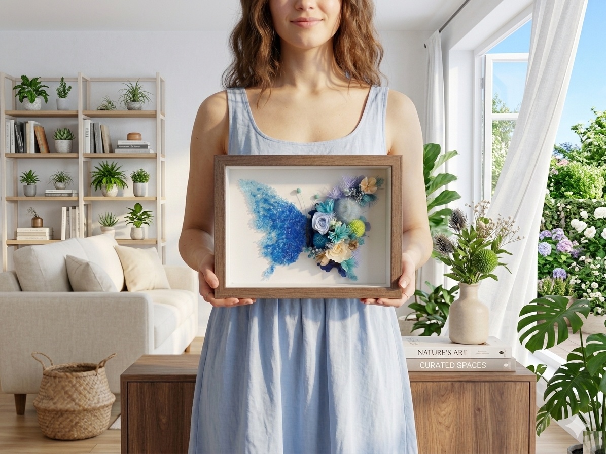 Ocean Morpho Butterfly — Crystal Frame DIY Kit view 8