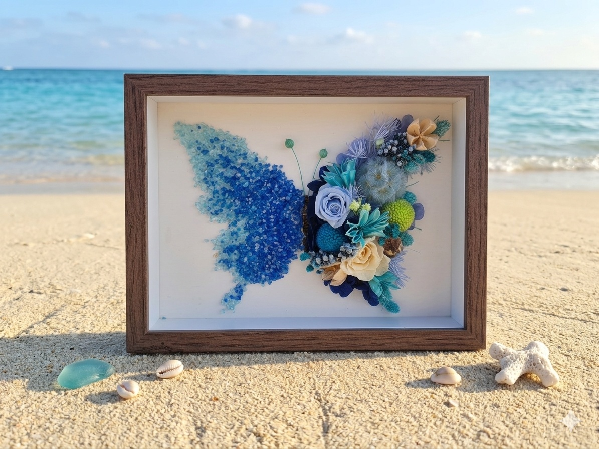 Ocean Morpho Butterfly — Crystal Frame DIY Kit view 9