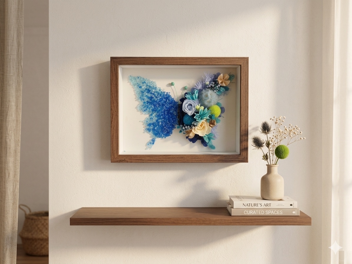 Ocean Morpho Butterfly — Crystal Frame DIY Kit view 10